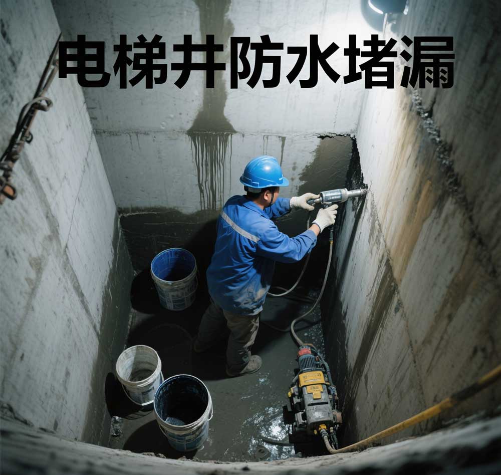 电梯井防水堵漏，丽水专业电梯井漏水维修公司