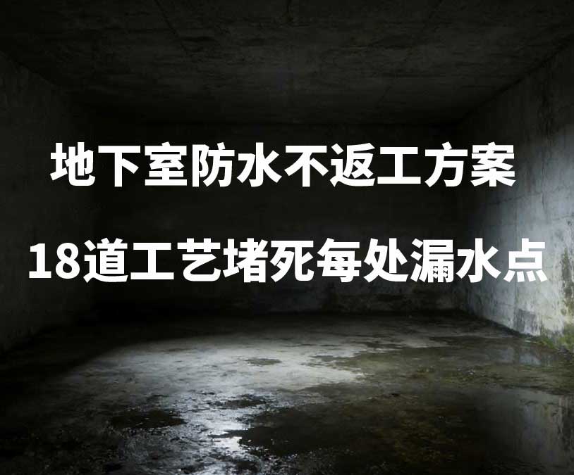 丽水卫艺家20年经验总结：地下室防水不返工方案，18道工艺堵死每处漏水点